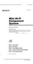 Sony MHC-GNX100 User manual