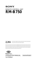 Sony RM-B750 User manual