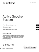 Sony SRS-GU10iP User manual