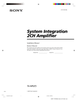 Sony TA-MR2ES User manual