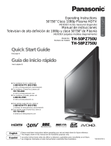 Panasonic TH50PZ750U - 50" Plasma TV User manual