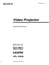 Sony VPL-VW40 User manual