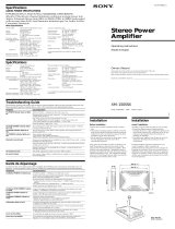 Sony XM-1505SX User manual