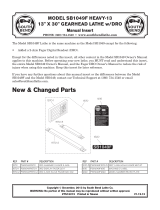 Southbend SB1049F User manual