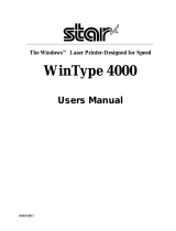 Star Micronics WinType 4000 User manual