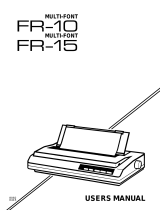 Star Micronics FR-15 User manual