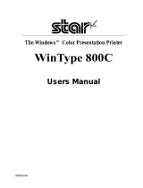 Star Micronics WinType 800C User manual