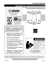 State RESIDENTIAL GAS WATER HEATERS User manual