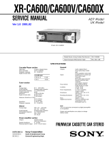 Sony XR-CA600V User manual