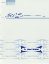 Sub-Zero 550 User manual