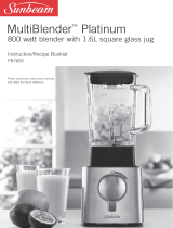 Sunbeam MultiBlender PB7650 User manual