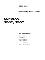 Sonosax SX-VT User manual