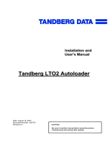 Tandberg Data Autoloader Tandberg LTO2 User manual