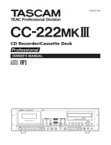 Tascam CC-222mkIII User manual