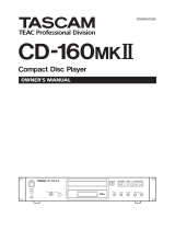 Tascam CD-160mkII User manual