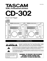 Tascam CD-302 User manual