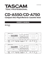 Tascam CD-A750 User manual