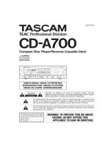 Tascam CD-A700 User manual
