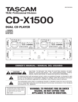 Tascam CD-X1500 User manual