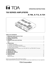 TOA Electronics A-724 User manual