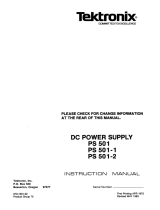 Tektronix PS 501 User manual