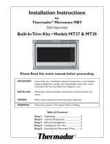 Thermador MT27, MBY User manual