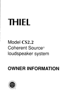 Thiel Audio Products lCS2.2 User manual