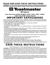 Toastmaster 1767 User manual