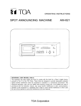 TOA Electronics AM-821 User manual