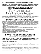 Toastmaster 999202U User manual