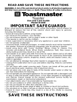 Toastmaster B1048 User manual