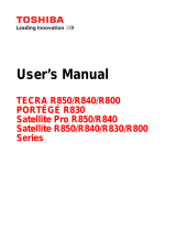 Toshiba R850 User manual