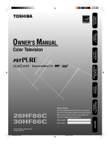 Toshiba 30HF86C User manual