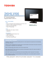 Toshiba 26HLV66 User manual