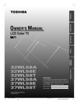 Toshiba 32WL58A User manual