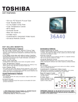 Toshiba 36A40 User manual