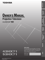 Toshiba 43HX71 User manual