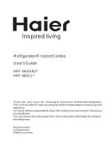Haier HRF-663CJB-U Kühl-gefrierkombination User manual