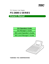 Toshiba Electronic cash register User manual