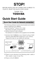 Toshiba IK-WB02A User manual