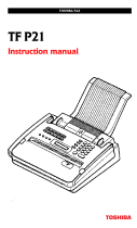 Toshiba P21 User manual
