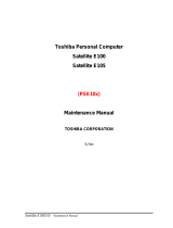 Toshiba SATELLITE E105 User manual