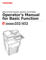 Toshiba Studio 352 User manual