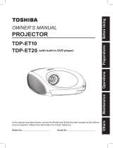 Toshiba tdp et10 User manual