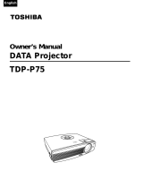 Toshiba TDP-P75 User manual