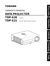 Toshiba TDP-S21 User manual