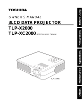 Toshiba TLP-X2000 User manual