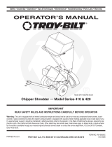 Troy-Bilt 410, 420 User manual