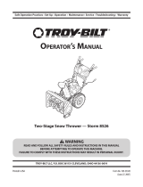 Troy-Bilt STORM 8526 User manual