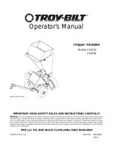 Troy-Bilt Chipper/Shredder -CS4210 User manual
